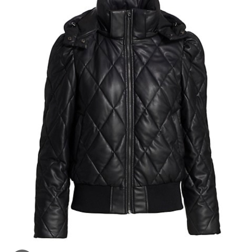 Generation love Beau Vegan leather puffer jacket